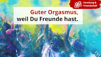 Orgamus weil Du Freunde hast: ekstatische Menschen bei einem Color-Festival. Bild: Adam Whitlock auf unsplash.com